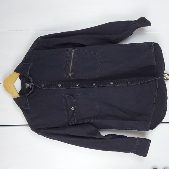 Warner Bros. Jackets & Blazers - Looney Tunes / Warner Bro. Black Denim Bugs Bunny  Shirt Jacket Vintage Sz.XS